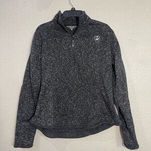 Goode Rider charcoal Heather 1/4 zip fleece